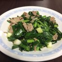 豚肉とニラのねぎ塩にんにく炒め